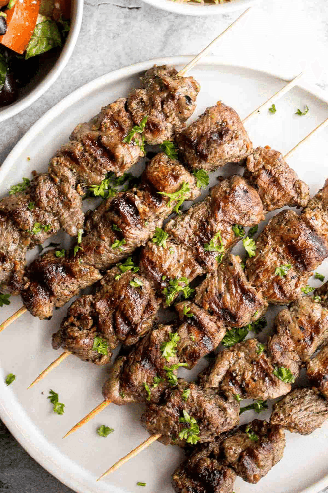 Pork Souvlaki - Traditional Greek dish at Taverna Xarama Meteora