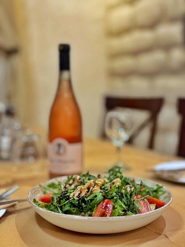 Beautifully presented Greek food