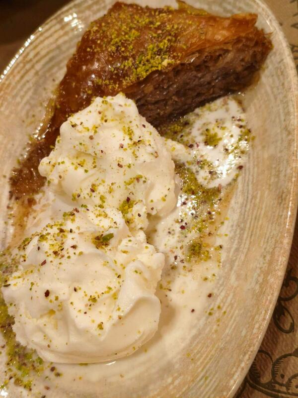 Signature taverna dish with local ingredients