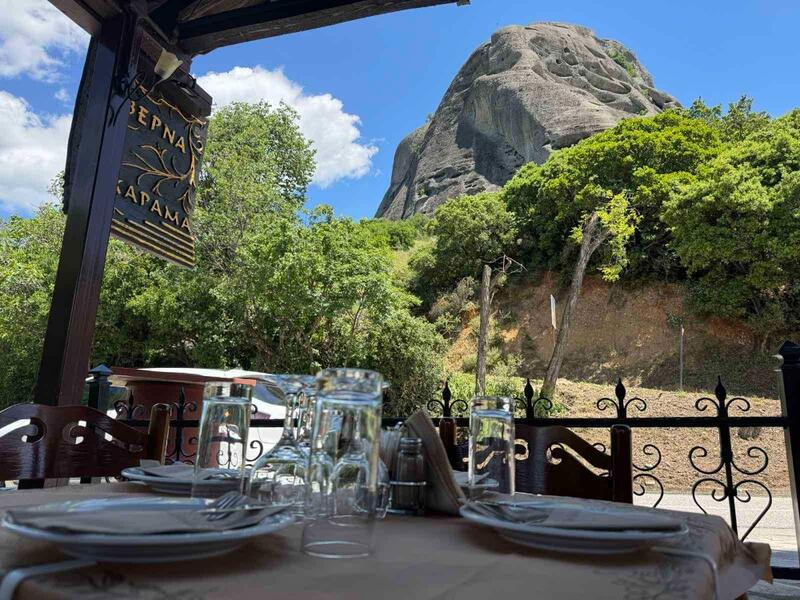 Traditional Greek food served with love